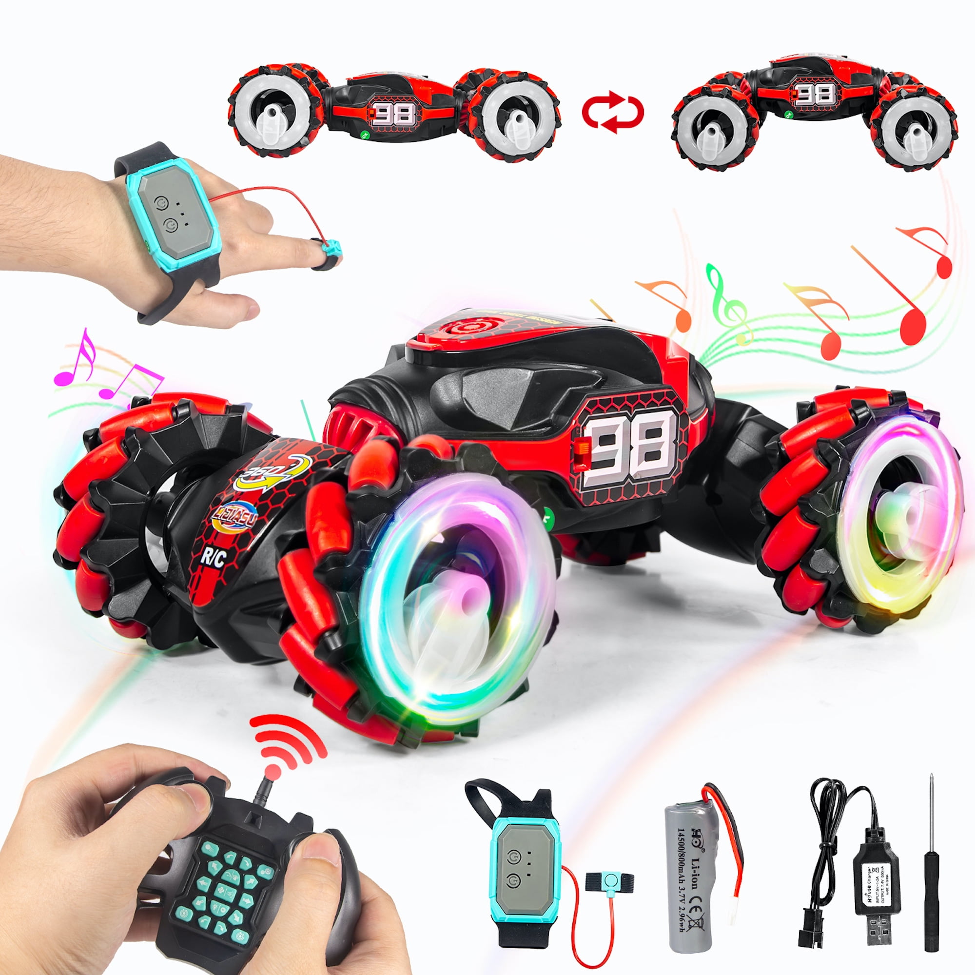 Remote Control Car Toy, Kids RC Race Car for Boy with 2 Rechargeable Battery, Bl hotsell