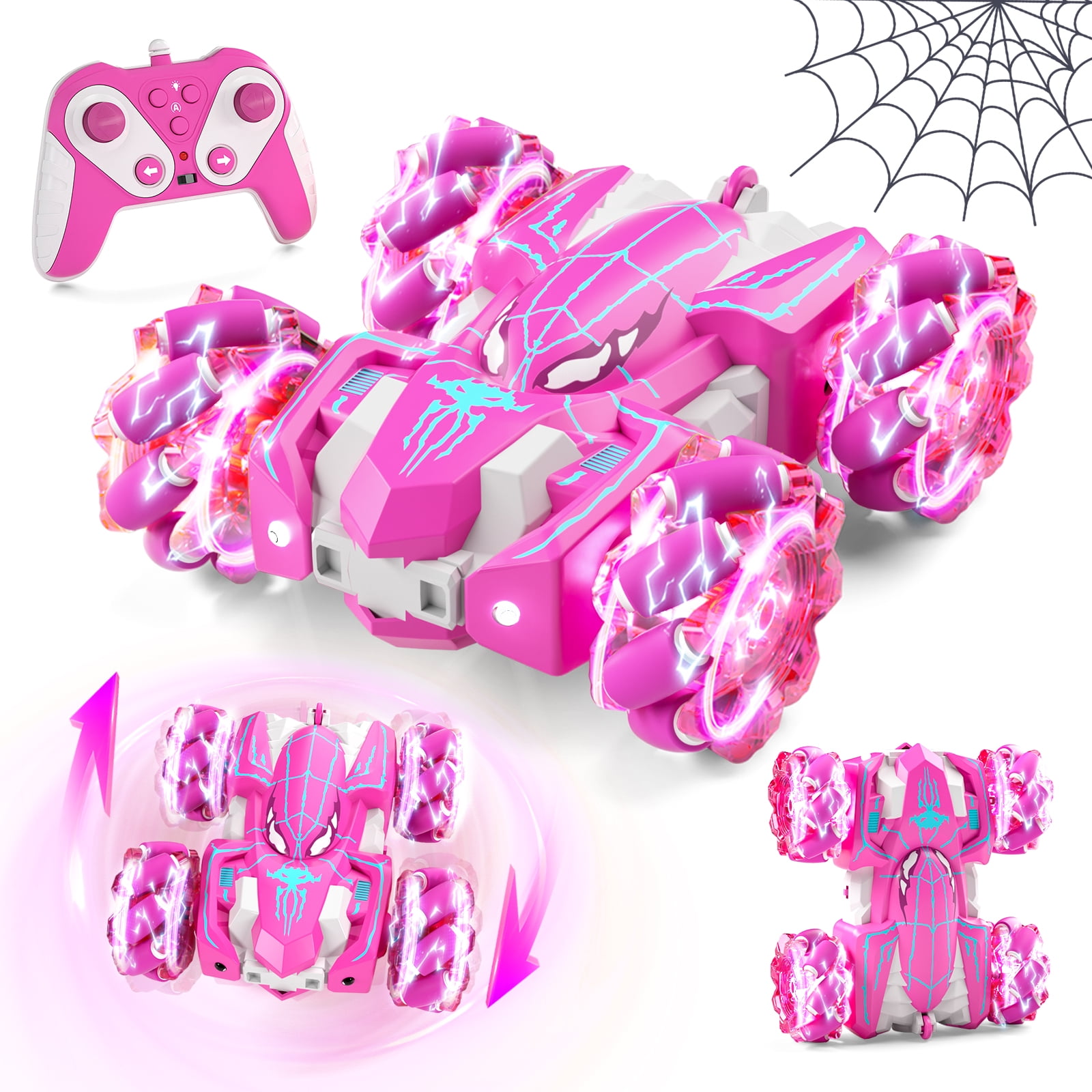 RC Cars Toys for 3 4 5 6 7 8 9 10 Year Old Girl Boys, Remote Control Car, 2.4Ghz Fast Stunt, Double Sided Race Car for Girls Kid Age 8-12 Outdoor Toys Birthday