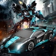 thumbnail image 1 of Remote Control Car, POPO RC Cars LED Light,One-Button Transforming, 360° Rotation Drifting, 1:18 RC Car Toy Gift for Kids,Blue, 1 of 9