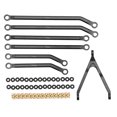 RC Chassis Rod Kit Pull Tie Upgrade Aluminum Link Set for Axial SCX24 AXI00005 1/24 Car Black