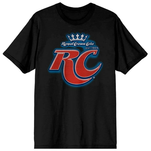 RC Cola Classic Logo Men's Black Graphic Tee-Small