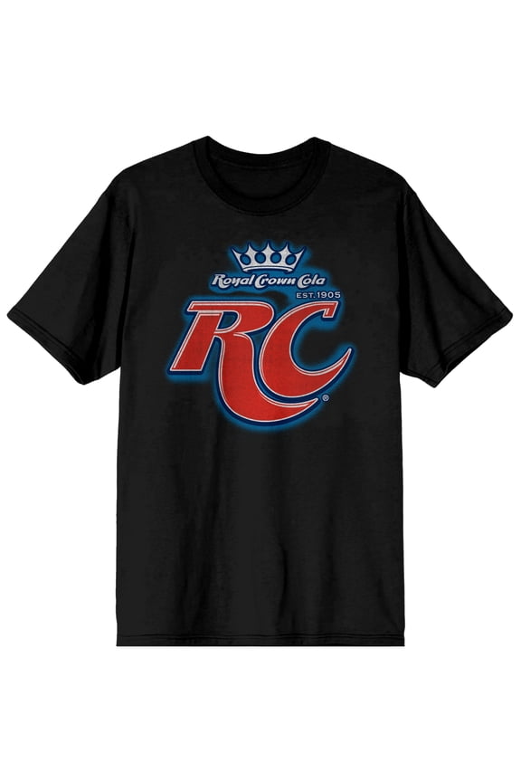 RC Cola Classic Logo Men's Black Graphic Tee-XXL