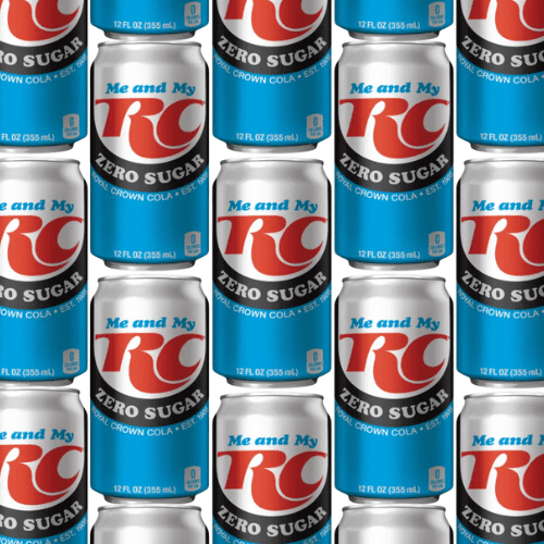 RC Cola Zero Sugar Soda, 48 pack 12 fl oz cans, bulk Royal Crown diet cola