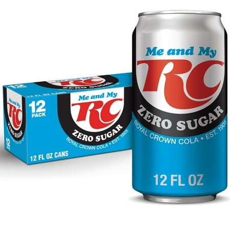 RC Cola Zero Sugar Soda Pop, 12 fl oz, 12 Pack Cans
