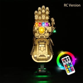 RC Control Led Lighting Kit Compatible with Lego 76191 Building Blocks Model- Not Include The Lego Set, Decoration Lights for Hand Gauntlet Model, DIY Lighting for Infinity Stones