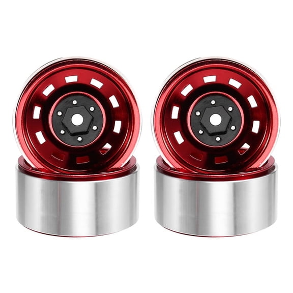 RC Crawler 1.9inch Beadlock Wheels Aluminum Wheel Hub for 1/10 TRX4 TRX6 Axial SCX10 II III Redcat Gen 8 7 D90