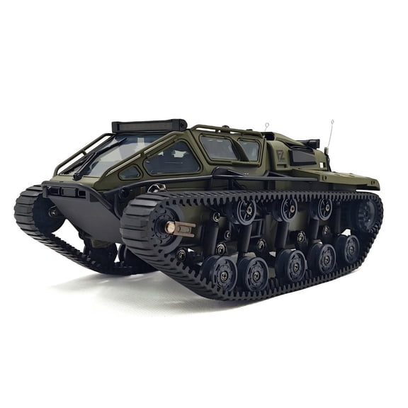 RC Crawler Tank, 1:16 2.4GHz All Terrain Tracked Remote Control Car, 360° Spin & LED Lights, RC Car Gifts for Birthday and Holiday