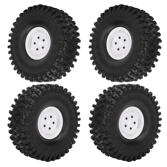 RC Crawler Tire 1.9 Inch 4pcs RC Tire, High Wear Resistance RC Accessories For A-xial 1/10 Axial RC Crawler 120mm RC Car RC Tyre Blanc