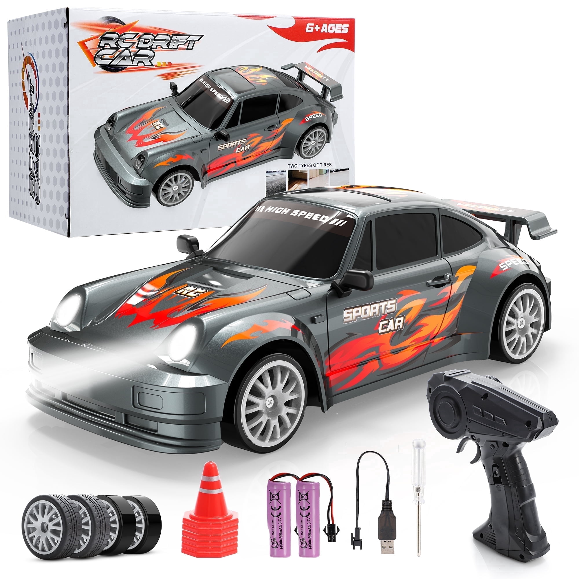 Remote Control Car for Kids, 4WD High Speed RC Cars, Car Toys for 6 7 8-12 Year Old Kid Boys Gifts for Birthday