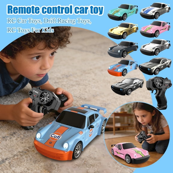 RC Drift Car, 1:24 Scale Remote Control Vehicle with LED Lights, 2.4GHz 20KM/H 4WD High Speed RC Cars, Drifting Tires＆One Batteries, Racing Sports Toy Idea Gift for Adults Boys Girls and s