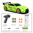 thumbnail image 1 of RC Drift Car 2.4GHz 4WD High Speed Remote Control Cars with LED Lights & Drifting Tires for Boys Girls Christmas Birthday Gifts(Green), 1 of 6