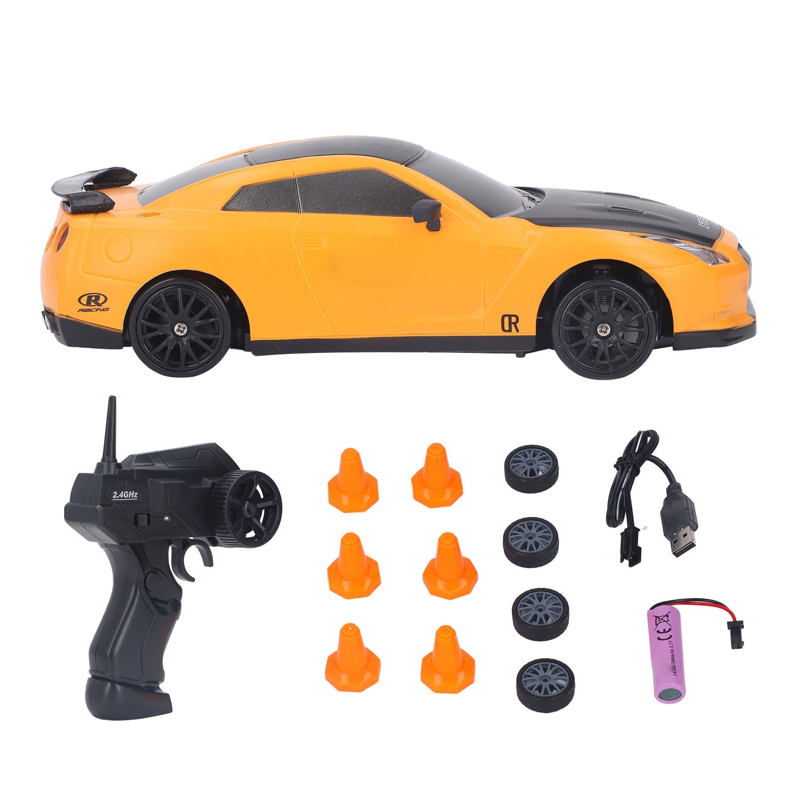 RC Drift Car 4 Wheel Drive 1/24 Remote Control Racing Car with Rechargeable Battery for Adults