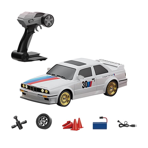 RC Drift Car with Seven-Color Drifting & Spray Effect, 2.4GHz Remote Control Car with Radiant Iridescent Body, USB Rechargeable, 98-164 ft Range, Ideal Holiday Gifts