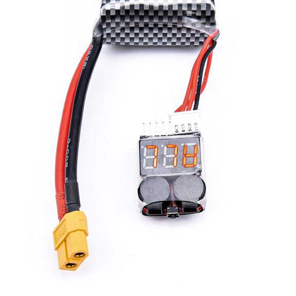 RC Drone Battery Voltage Checker with Loud Buzzer Alarm 1-8S Compatible