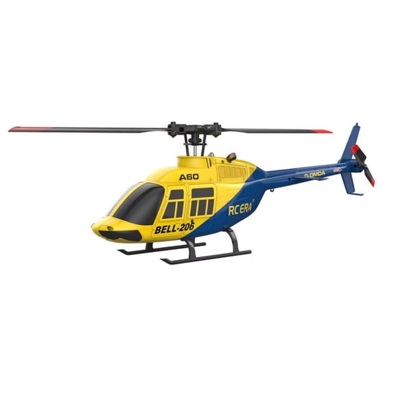 RC ERA A60 Bell-206 110-size Auto Stabilized Helicopter w/ Optical Flow Sensor and Upgraded Transmitter - RTF - Blue/Yellow