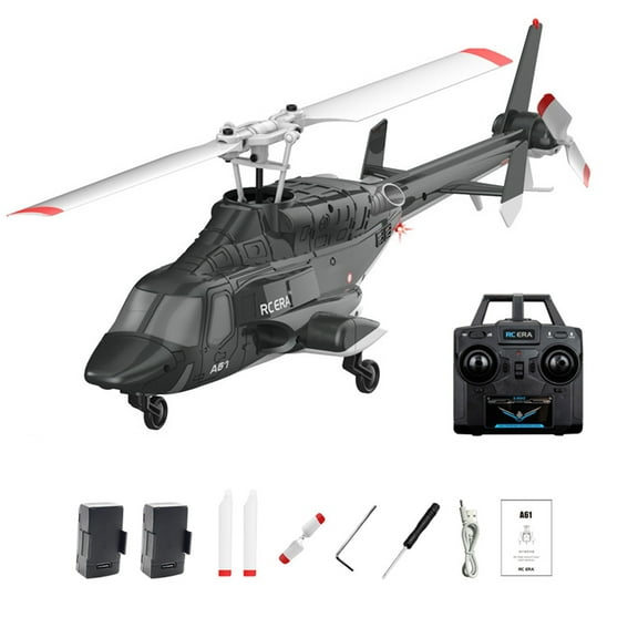 RC ERA A61 Single Rotor RC Helicopter with 2.4G Remote Control, 1/52 Scale 4CH Little Air-wolf RC Helicopter Model with One-Key Takeoff/Landing for Enthusiasts