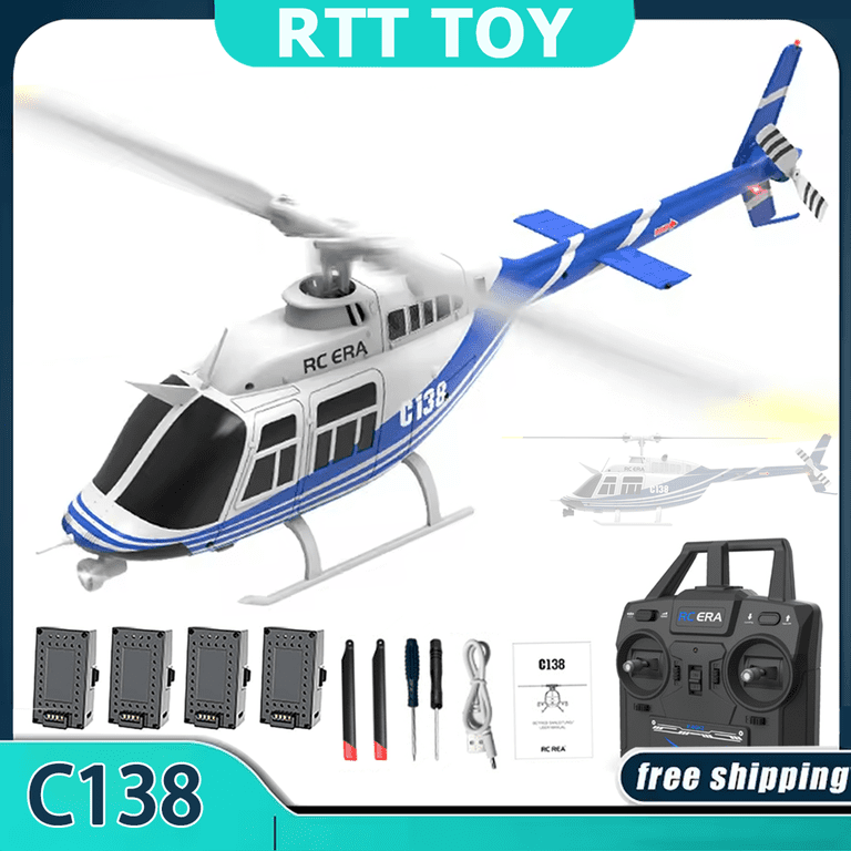 RC ERA C138 RC Helicopter, 1/33 Scale BELL 206 Single-Rotor 6CH