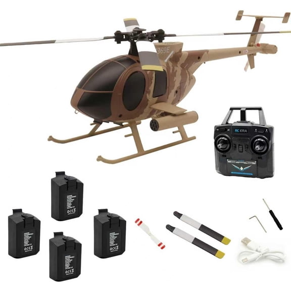 RC-ERA C184 Brushless 2.4G RC Helicopter with Optical Positioning, 6-Axis Gyro, One-Key Takeoff & Landing, Indoor Remote Control Plane for Adult Beginners