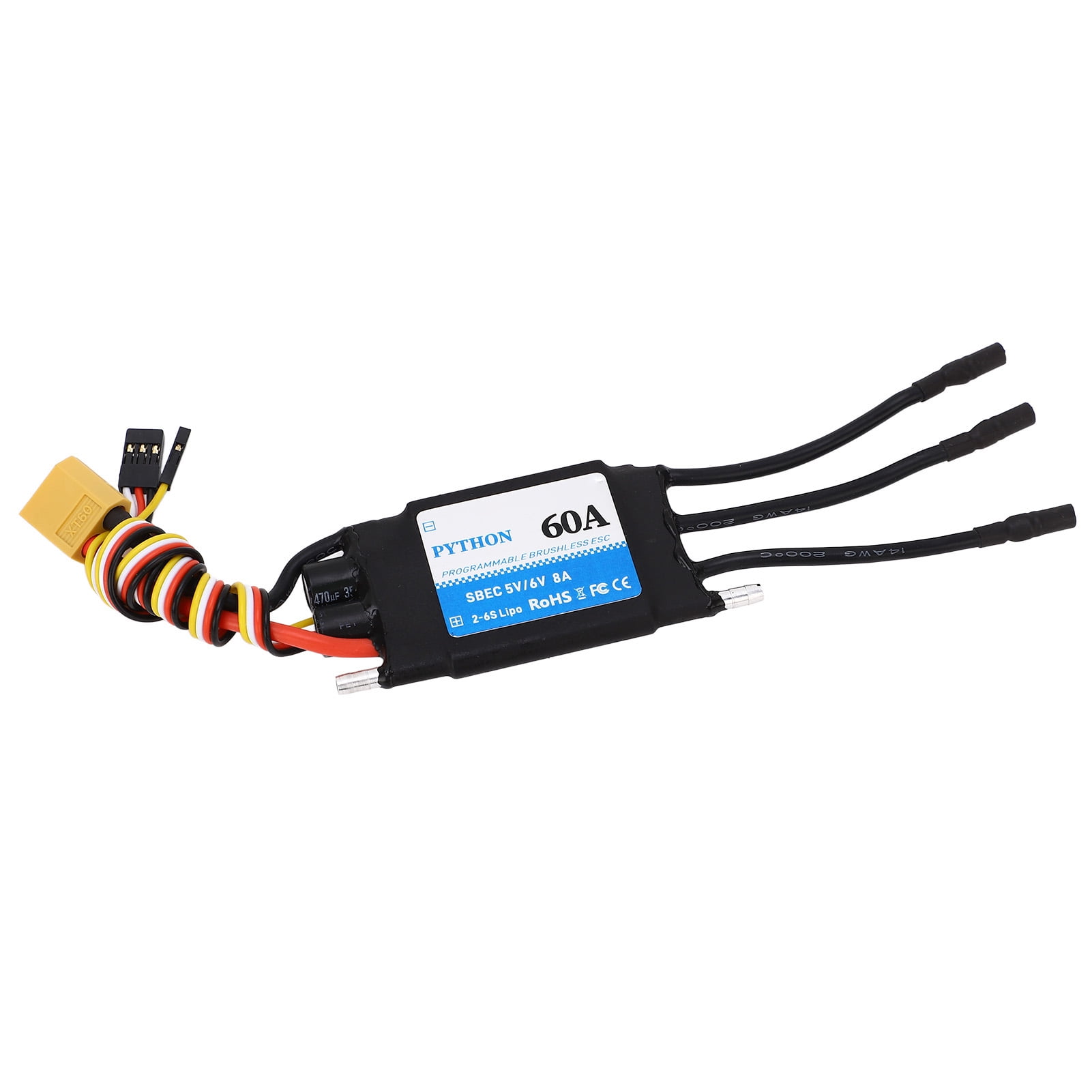 RC Electric Speed Controller 60A Waterproof ESC for RC Boat RC Ship