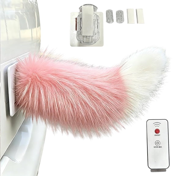 RC Electric Wagging Car Tail, Rechargeable Moving Tail with Remote, Easy Adhesive Fit for All Vehicles