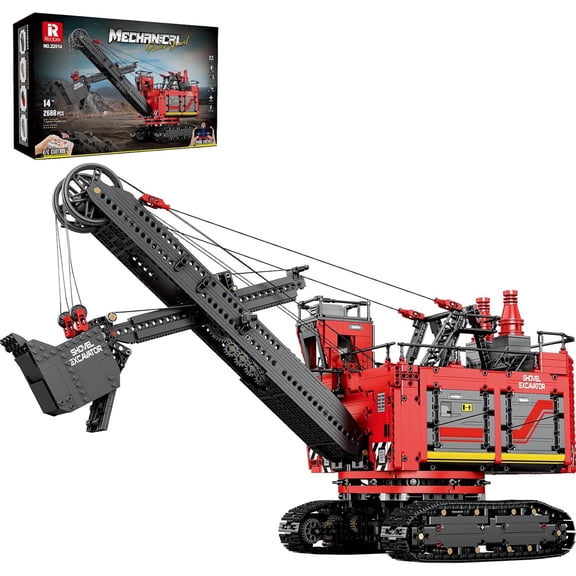 RC Excavator Building Blocks Set 22014, Power Shovel Vehicle Model Kit, APP & Remote Control Construction Toy Gifts for Adult Boys Girls Kids 14+ (2688PCS)