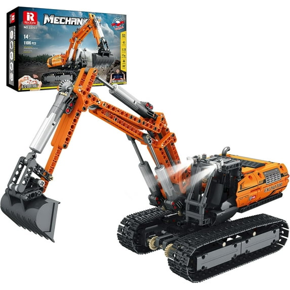 RC Excavator Building Set,APP Remote Control Excavator Model with Motor,Truck Construction Setss for Adults 22003,Vehicle Building Blocks Engineering Gifts 1106 PCS