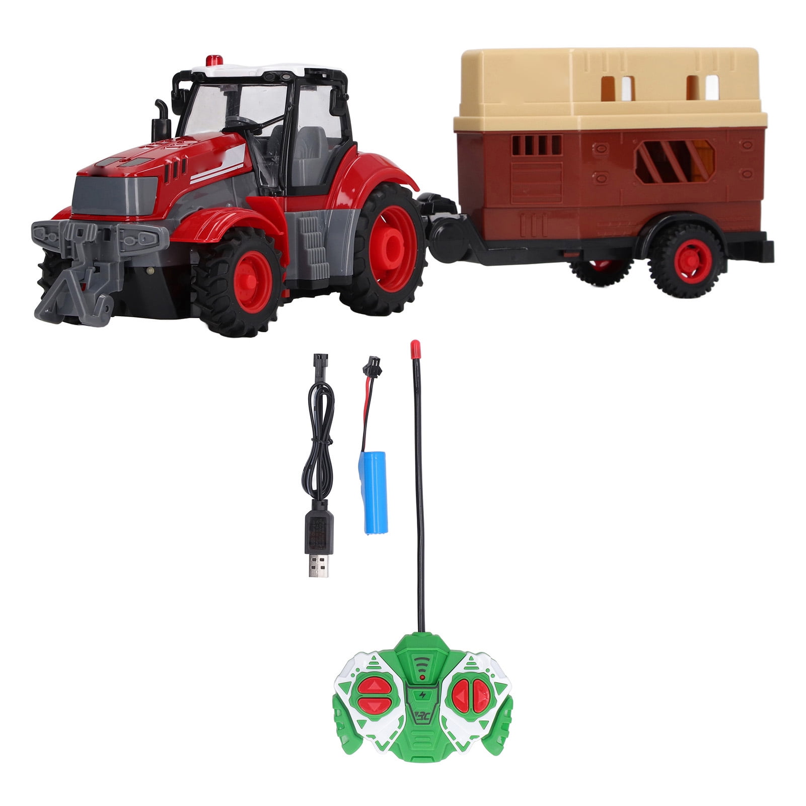RC Farm Tractor Toy Educational Rechargeable Remote Control Electronic