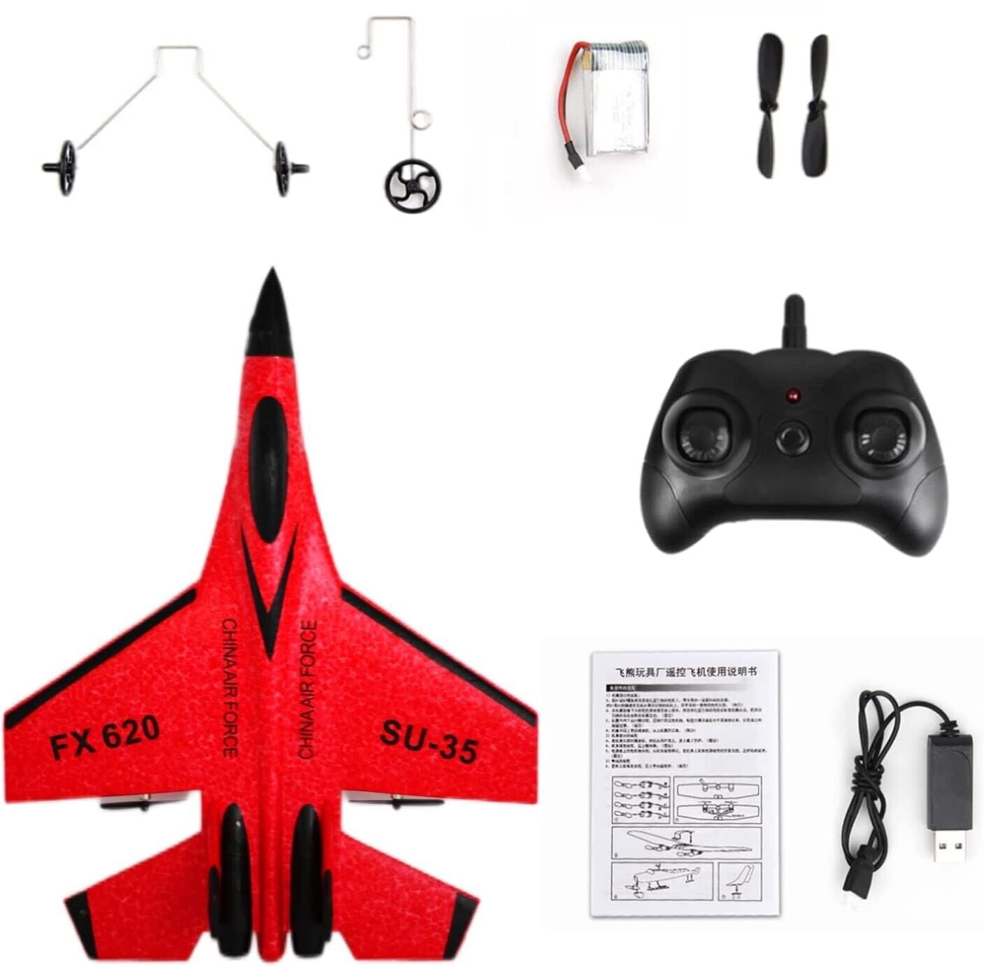 RC Foam Aircraft SU35 Plane 2.4G Rc Glider Remote Control Fighter