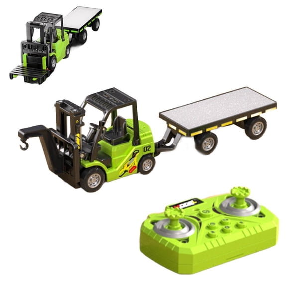 RC Forklift Toy,8 Channel 2 Mode Mini Remote Control Forklift Truck with Flatbed Tow Truck