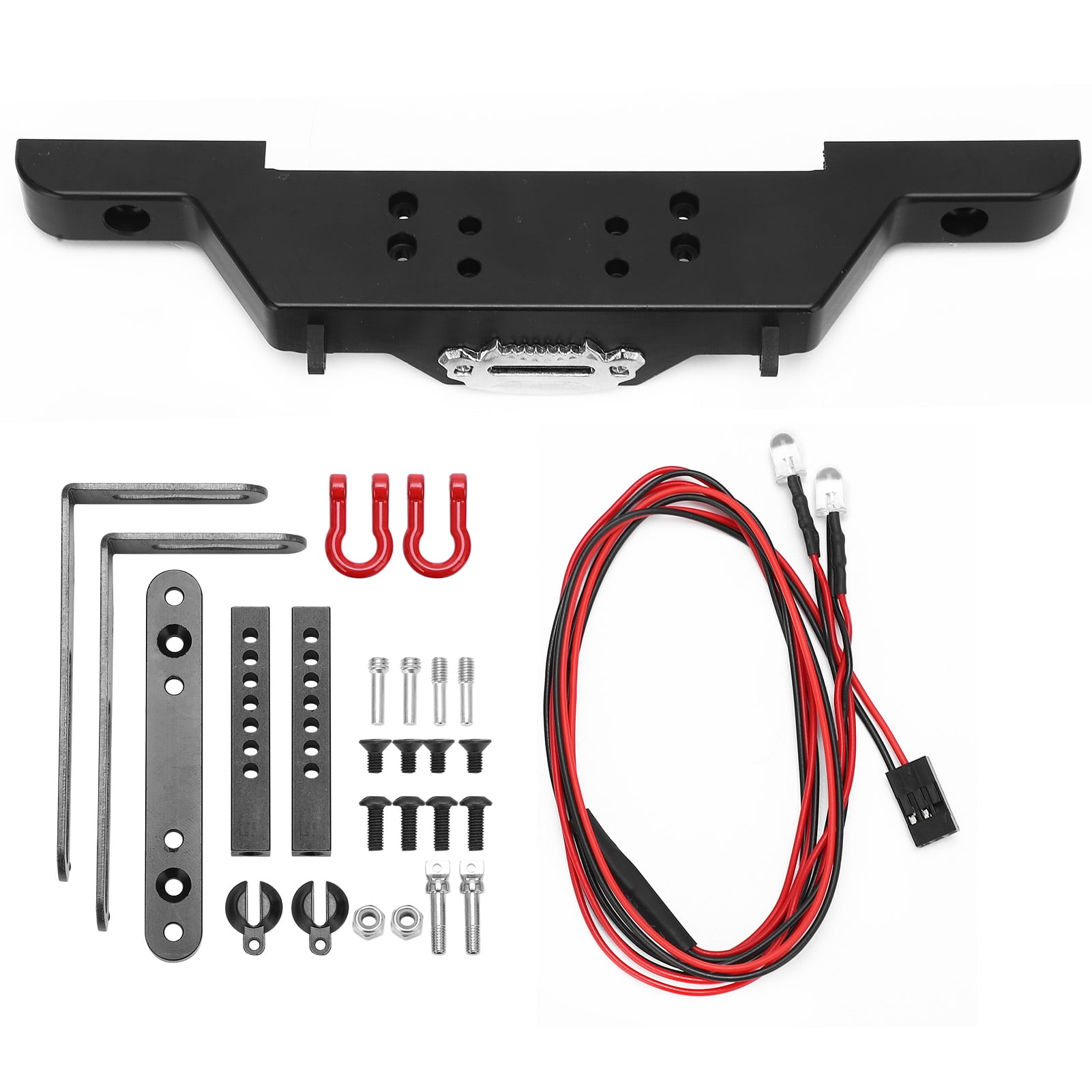 RC Front Bumper Metal Anti Collision Car Front Fence with Winch Mount Shackles for TRX4
