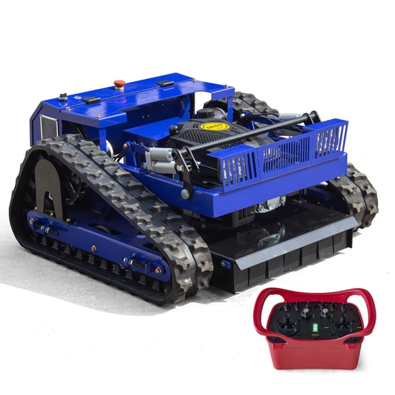RC Gasoline 225cc 9HP Engine Remote Control Tracked Slope 24V Lawn Mowe with Industry Remote