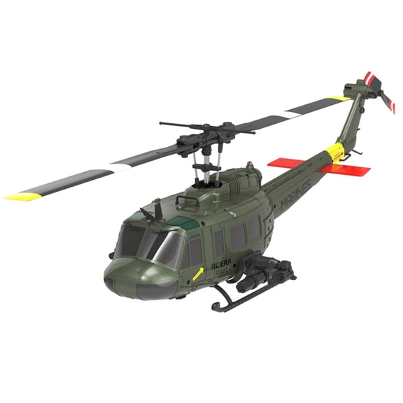 RC Helicopter for Adults, C032 1/48 Scale UH-1 Huey 2.4G 6CH 3D Flybarless RC Aircraft with Optical Flow Positioning | 6-Axis Gyroscope, RC Hobby Plane Model Gift for Beginners (RTF)