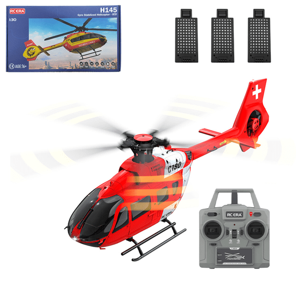 RC Helicopter for Adults, C190 1/30 Scale 2.4G 6CH 6-Axis Gyro Single-Rotor Remote Control Helicopter with Altitude Hold & Optical Flow Positioning, Gift for Adults & Teens - RTF