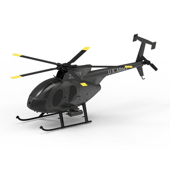 RC Helicopter for Adults, F119S MD500 2.4G 9CH Little Bird RC Military Helicopter Model with GPS, 6G/3D Flight Modes, LED Lights & Openable Cockpit, 1/16 Flybarless Aircraft, RTF