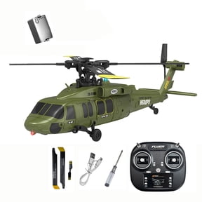 RC Helicopter K200, 2.4G 6-Channel Simulation Helicopter with Optical Flow Positioning & Altitude Hold, Brushless Motor, One-Key Inverted Flight, USB Charging, 1 Battery/Green