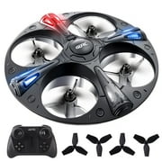 RC Helicopter - Remote Control UFO Drone for Kids. RC Plane with Altitude Hold, Light, 2 Rechargeable Batteries for Kids and Beginners