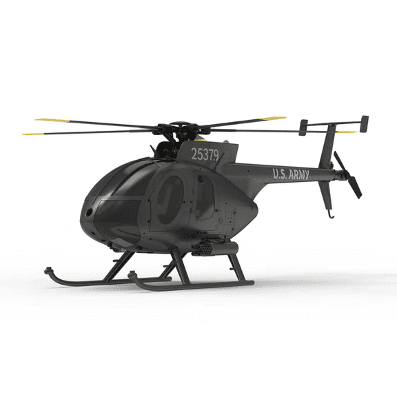 RC Helicopter, YU XIANG F119S MD500 1/16 Scale 250-Class 2.4G 9CH Flybarless 6G/3D RC Little Bird Military Aircraft with Openable Cockpit for Indoor and Outdoor Play, Gift for Adults (RTF)