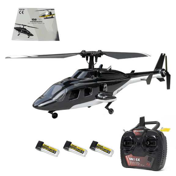 RC Helicopter for Adults, F150BL V3 Air-Wolf Remote Control Helicopter with 6-Axis Gyro, Upgraded AHSS Remote Control & LED Lights - RTF