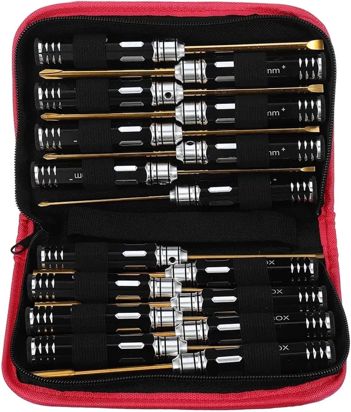 RC Hex Driver Set (16pc) - Titanium Allen Screwdriver Kit for Drone, RC Car & Helicopter