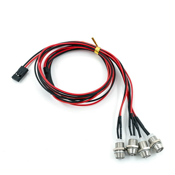 RC LED Light RC Car Light 4 Lights Replacement for 1/10 1/8 HSP Redcat RC4WD Tamiya Axial SCX10 D90 HPI RC Car
