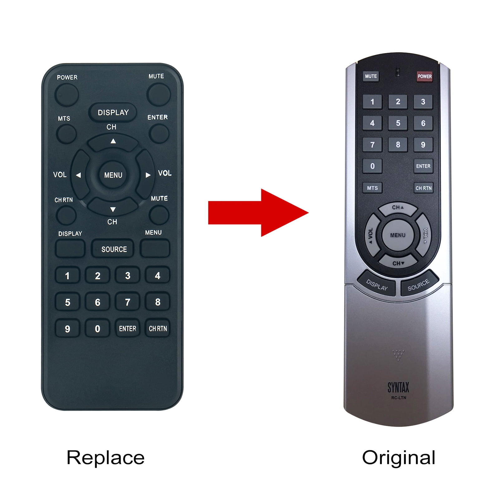 RCLTN Replaced Remote Control Fit for Olevia Syntax TV LT20HVK LT27HV