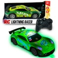 thumbnail image 1 of Hyper Drive: RC Lightning Racer - Green & Yellow - Light-Up Remote Control Car, High-Speed Play Vehicle, LED Lights, 2.4 GHz, 1:40 Scale, Kids 5+, 1 of 9