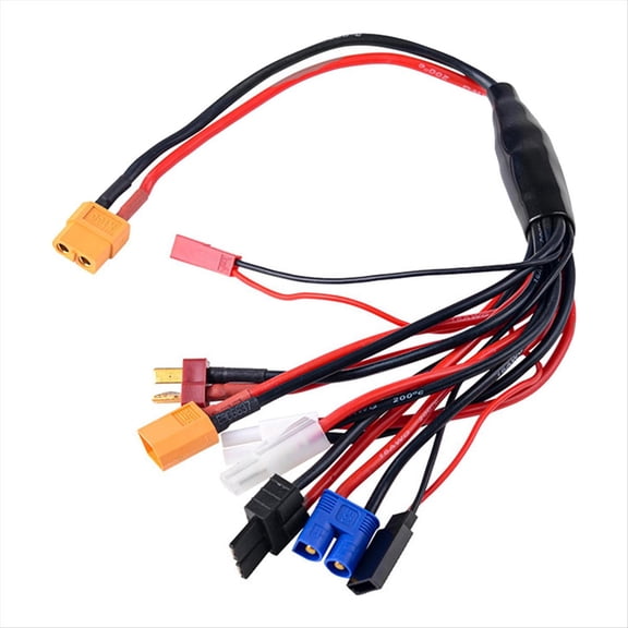 Eight in One RC Lipo Battery Charger Splitter Cable Adapter Connector Plug to JST T Plug EC3 Futabas Tamiyas