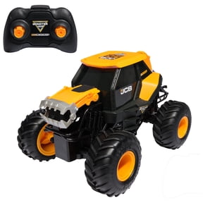 Monster Jam JCB Digatron Remote Control Vehicle with Lights, 1:15 Scale (Walmart Exclusive)