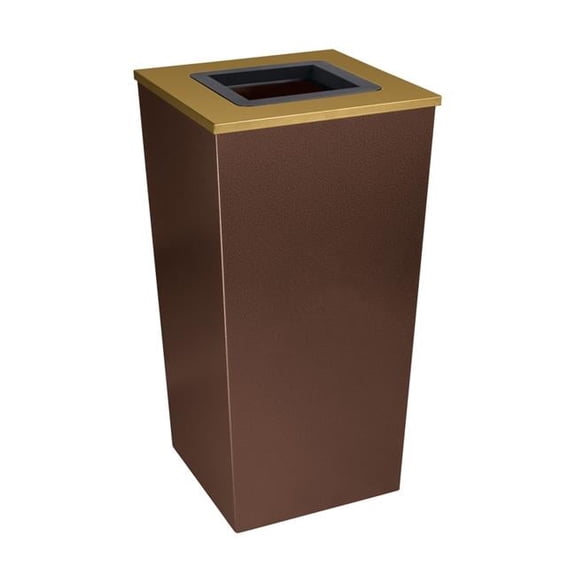 RC-MTR-34 A-T HCPR 34 gal Metro Companion Ash Cup & Trash Unit Receptacle, Hammered Copper