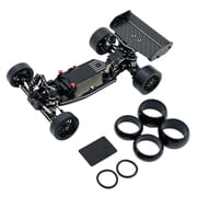 RC Metal Chassis Frame Replacement Aluminum Carbon Fiber Assembly DIY Kit for 1/24 RC Car Enthusiasts