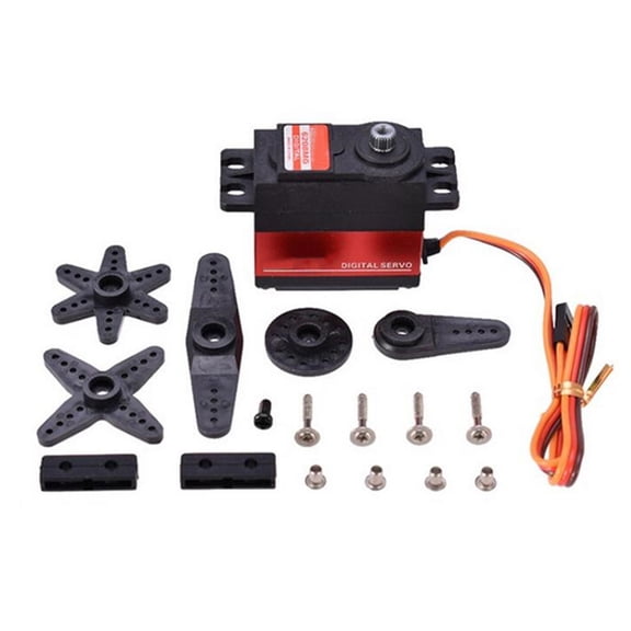 RC Model Servo Upgrade PDI-6208MG Digital Servo, 6.8 kg/cm Torque, Includes Fittings Set