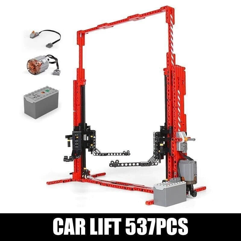 RC Motorized Car Lift MOC Building Blocks Sets Lifter DIY Model Bricks ...