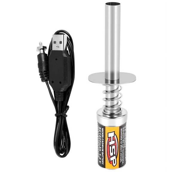 RC Nitro 1.2 V 1800Mah Rechargeable Glow Plug Igniter DC USB Charger for Gas Nitro k3219