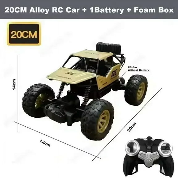 RC Off Road Cars 1:12/16 4WD 20KM/H High-Speed Remote Control Car 2.4G with LED Lights Monster Truck Ideal Outdoor Vehicle Gifts